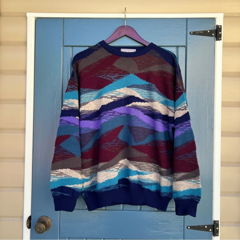 Masaccio Multicolor Patterned Men's Sweater Size Medium